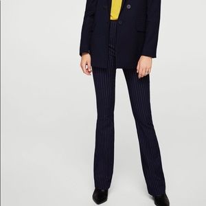 Pinstripe Wide Leg Pants